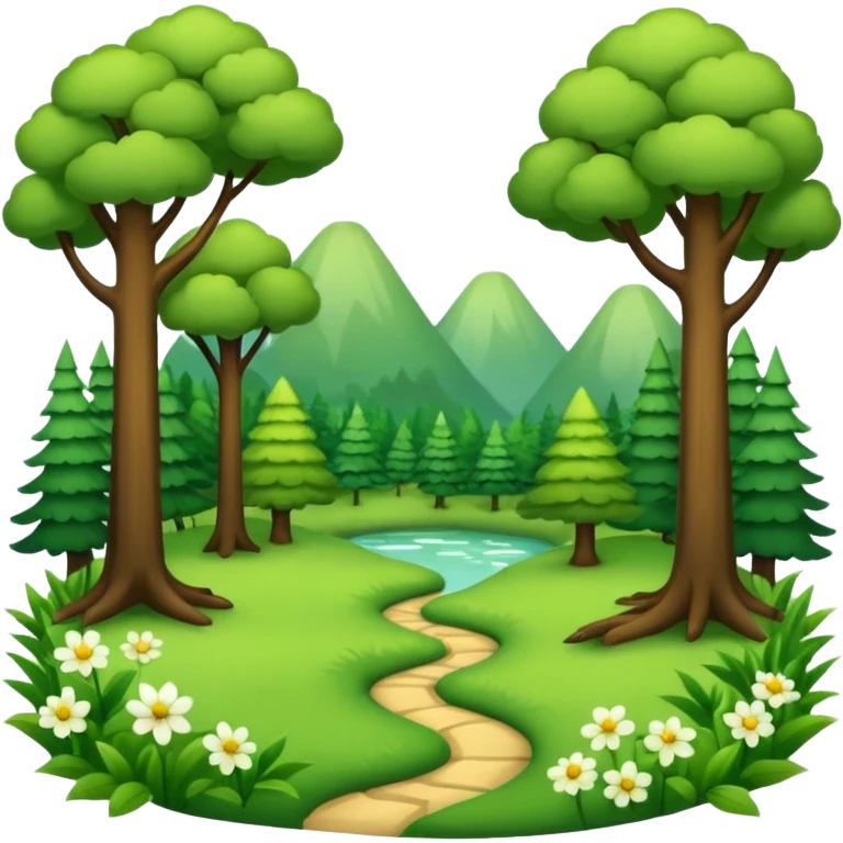 Silent spring forest emoji