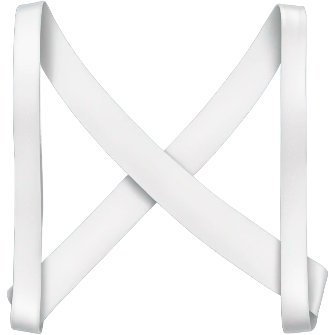 white ribbon emoji