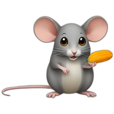 mouse with squash emoji