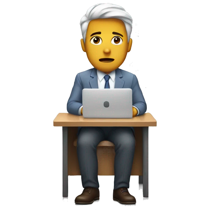alone in office quiet emoji