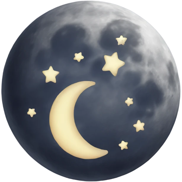 A loving moon emoji