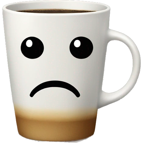 Sad coffee cup emoji
