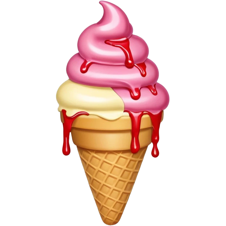 ice cream cone fallen upside down emoji