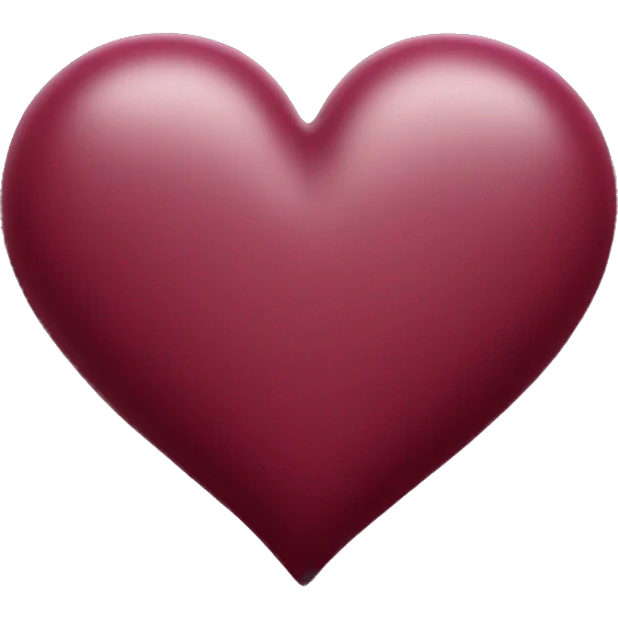 burgundy heart  emoji