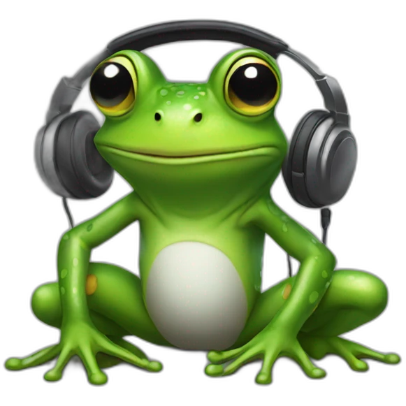 Dj frog emoji