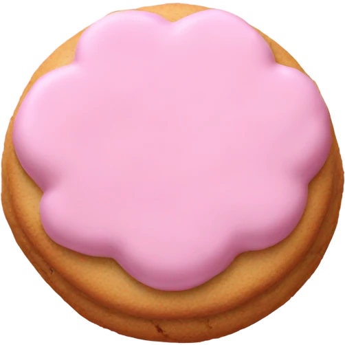 crumbl cookie with pink icing emoji