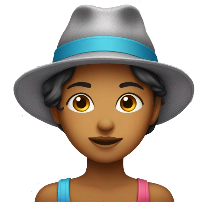 girl with a hat emoji