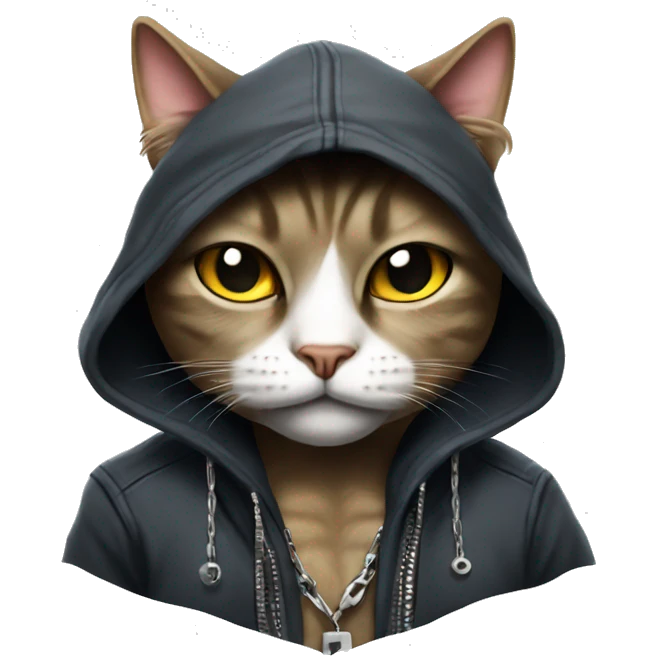 Gangster cat from the hood  emoji