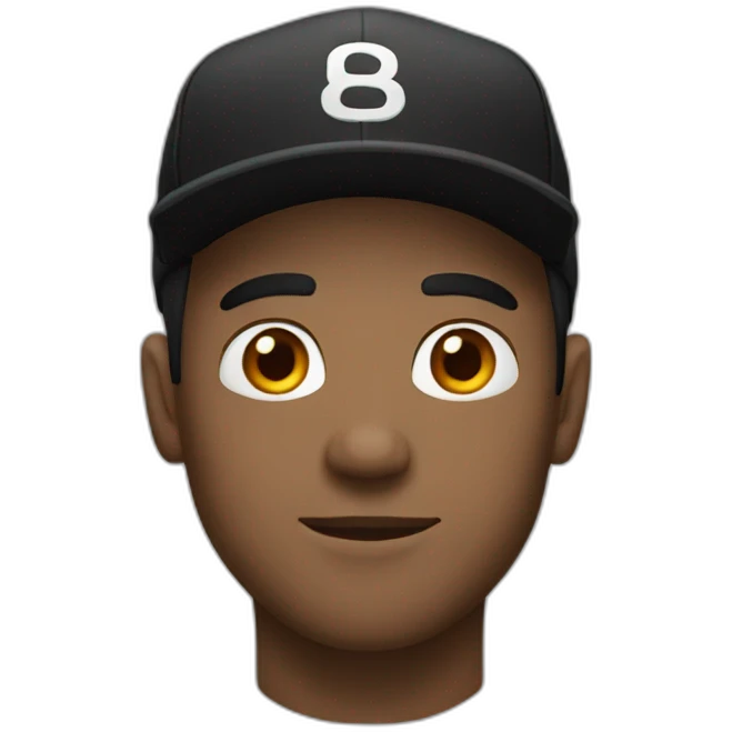man with a black cap emoji