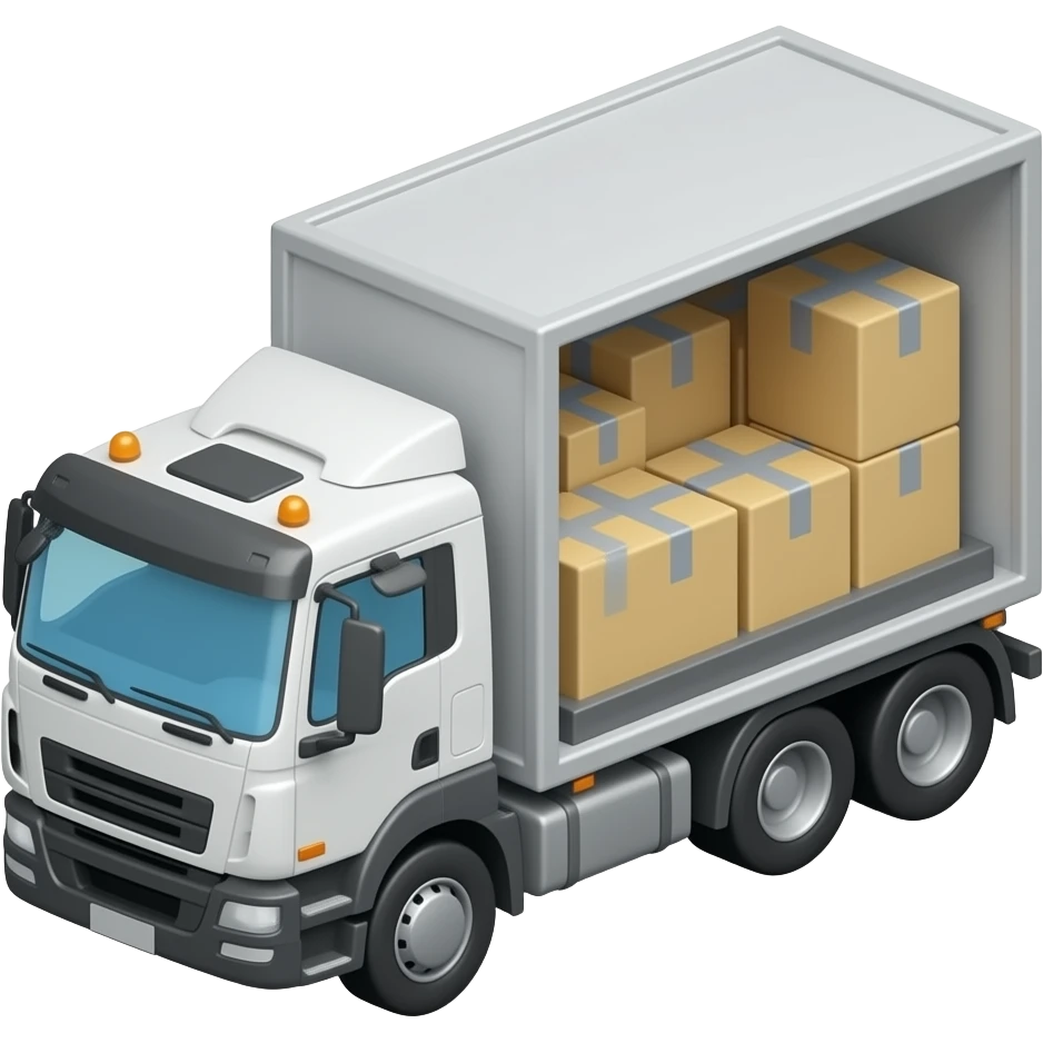 Лого для сайта - улучшенный оптимизатора загрузки грузовых автомобилей. Интерактивный 3D-инструмент для оптимизации размещения грузов в кузове автомобиля. emoji