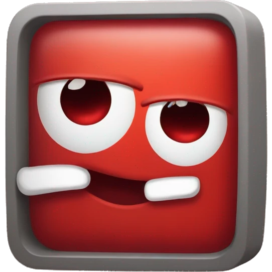 red rectangle with rounded edges emotion of surprise emoji
