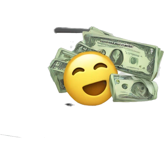 laptop with money emoji