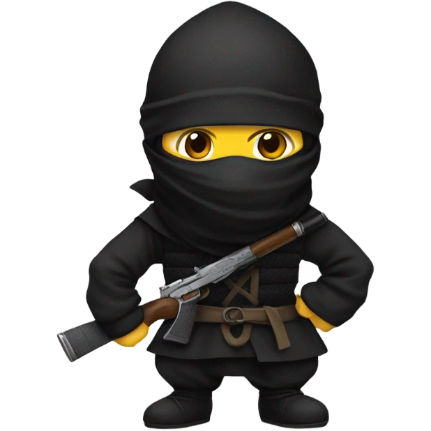 Ninja with gun emoji