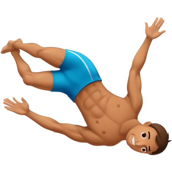 Guy doing a backflip emoji