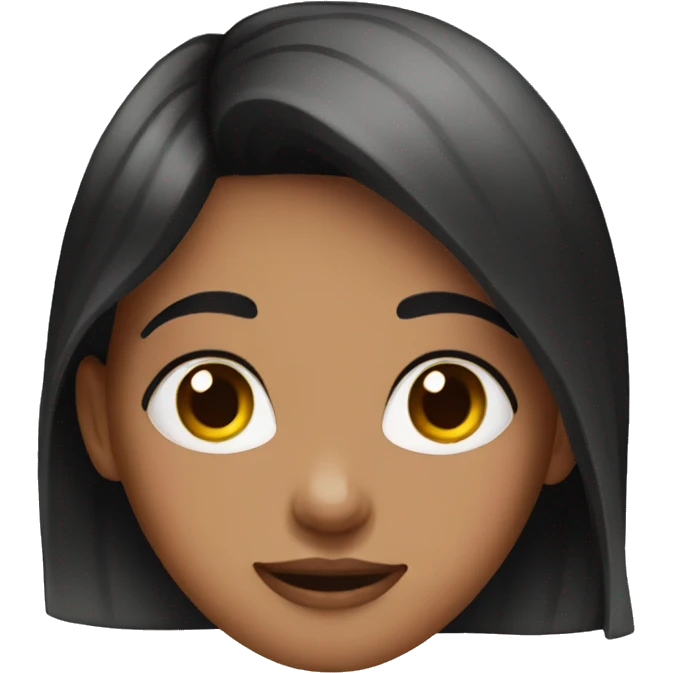 A girl with pink and black hair emoji