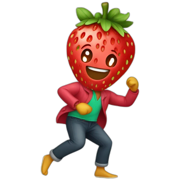 Frutilla bailando emoji