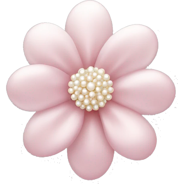 Pearl light pink flower emoji