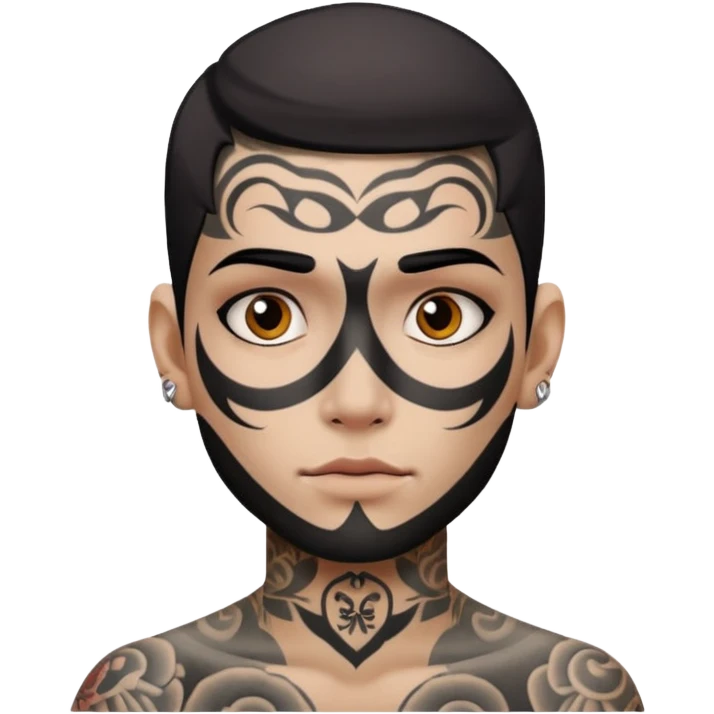 face tattoo emoji