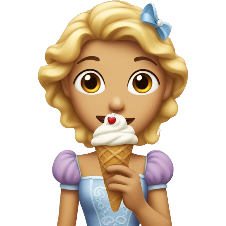Princess eating ice cream  emoji
