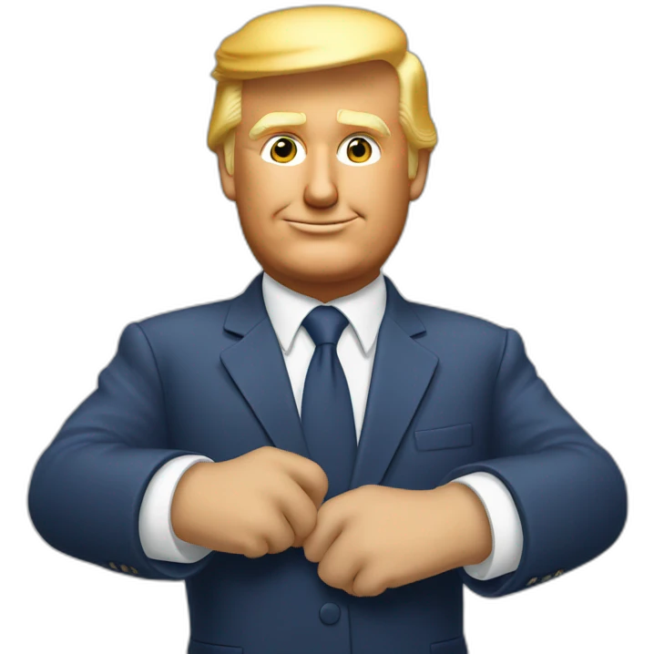 donald trump avec un flexible de frein emoji