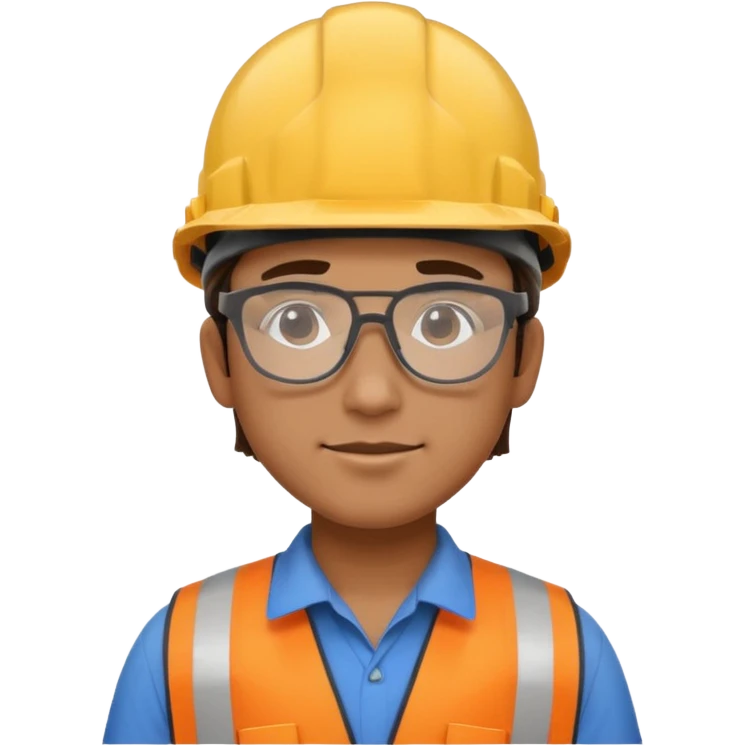 engineer, side view a hard hat  emoji