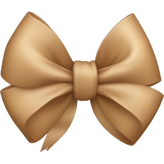 light brown bow emoji