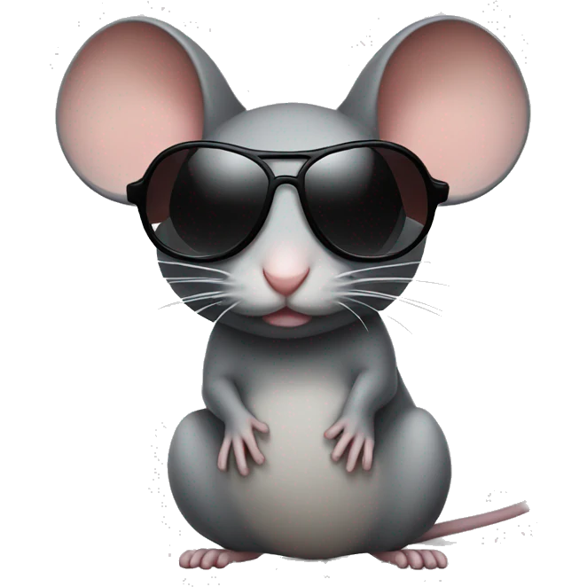 mice with dark non seethe sunglasses emoji
