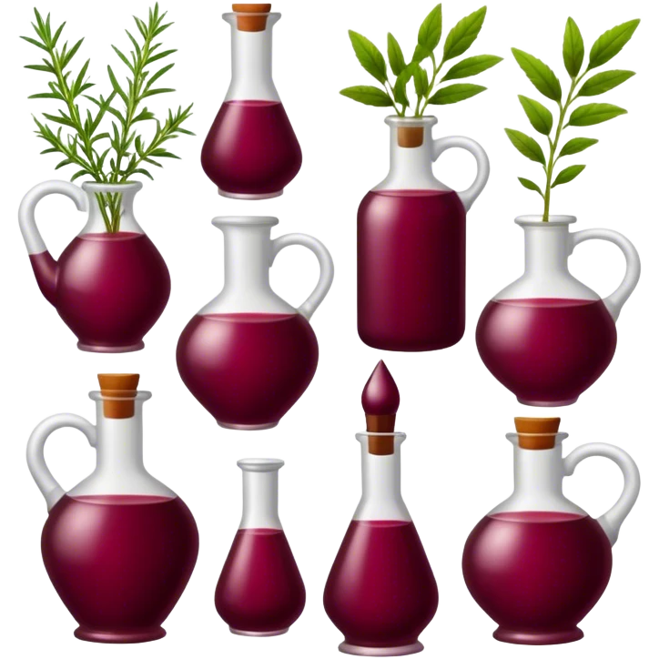 The burgundy color of herbs and potions emoji