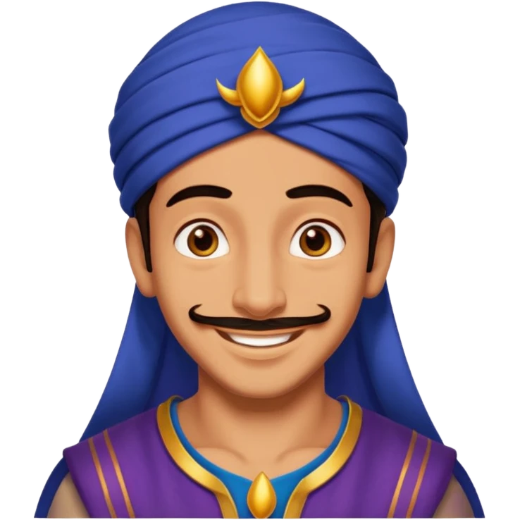 Alladin face only emoji