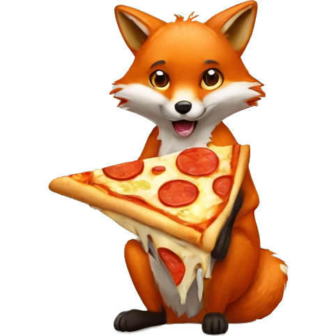 fox that eats a pizza emoji