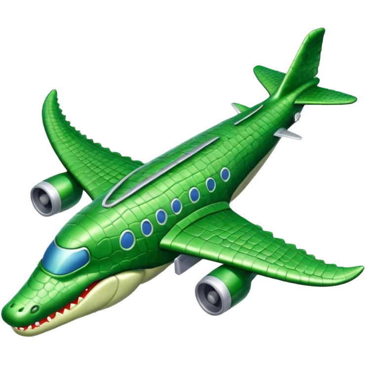 Crocodile Aeroplane emoji