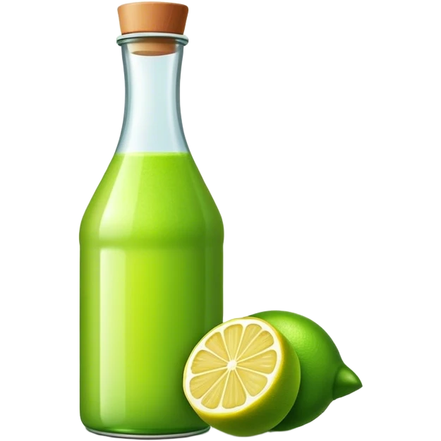 Bottled green lemon juice emoji