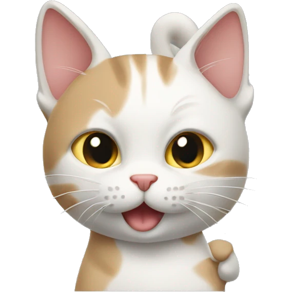 Cat sticking middle finger out emoji