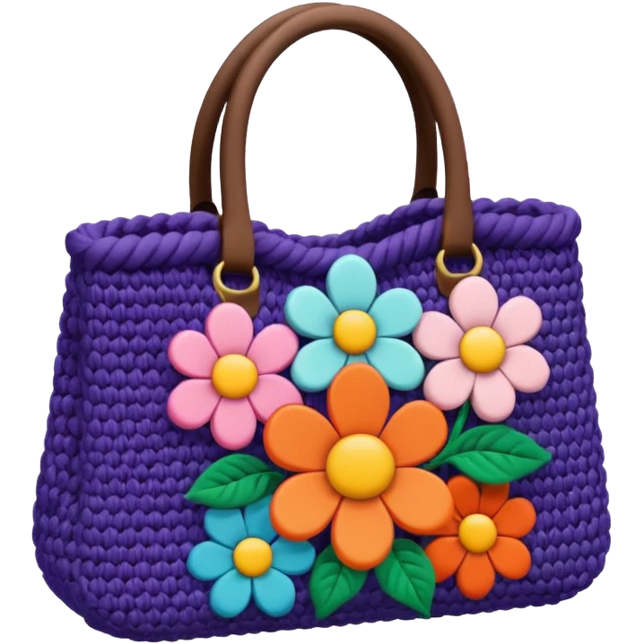 flower Knitted Bag emoji