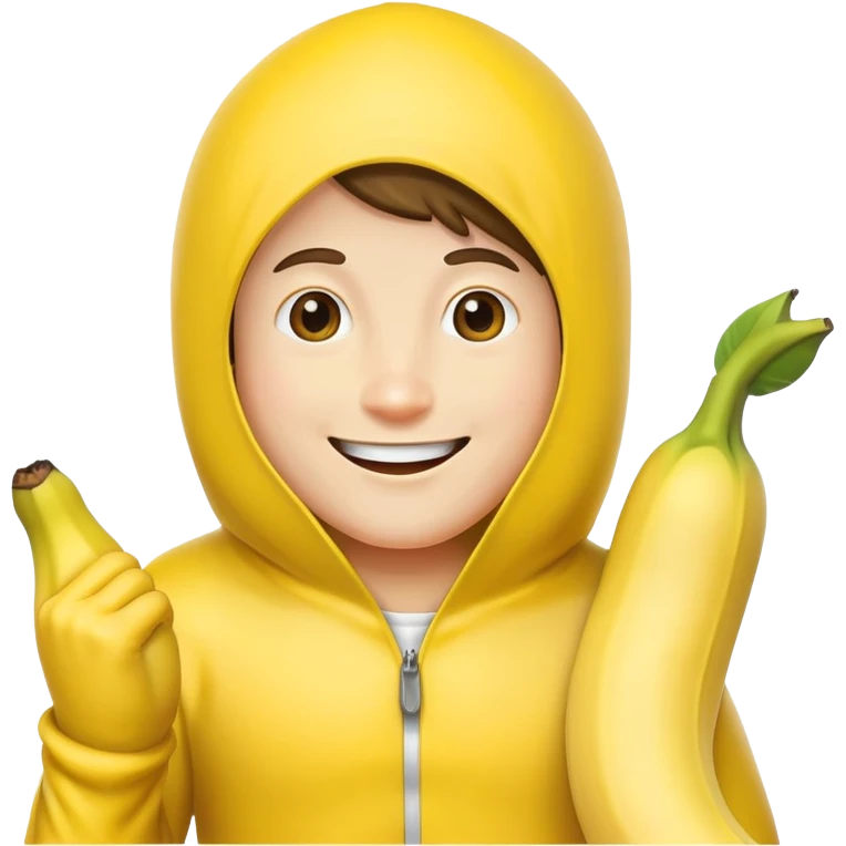 person wearing a banana costume emoji