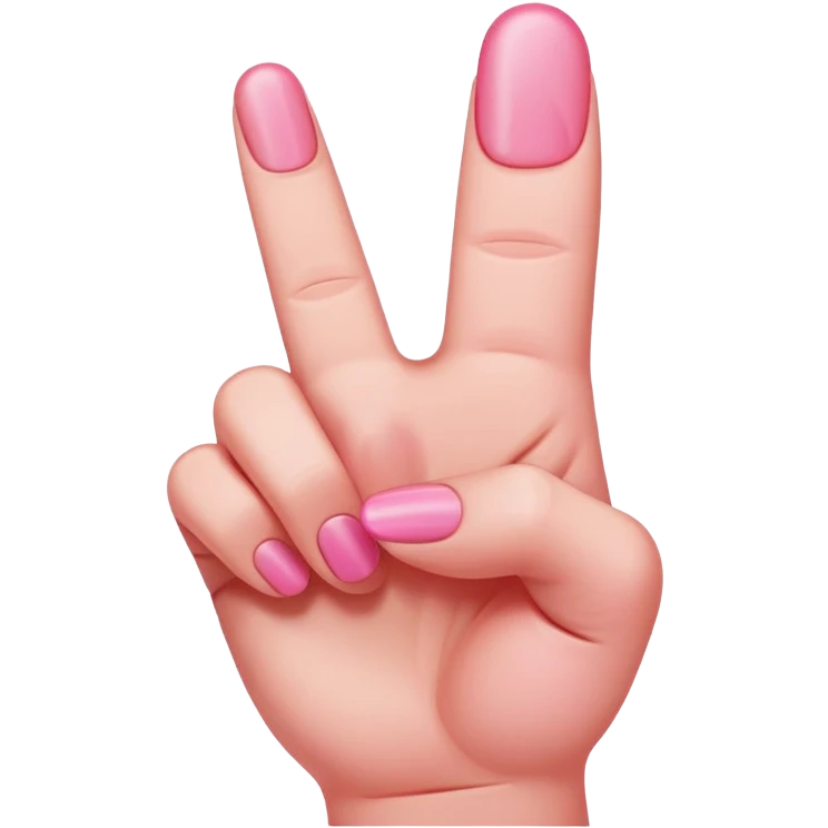 Pink middle finger emoji