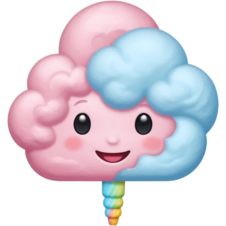 cloud people cotton candy, emoji