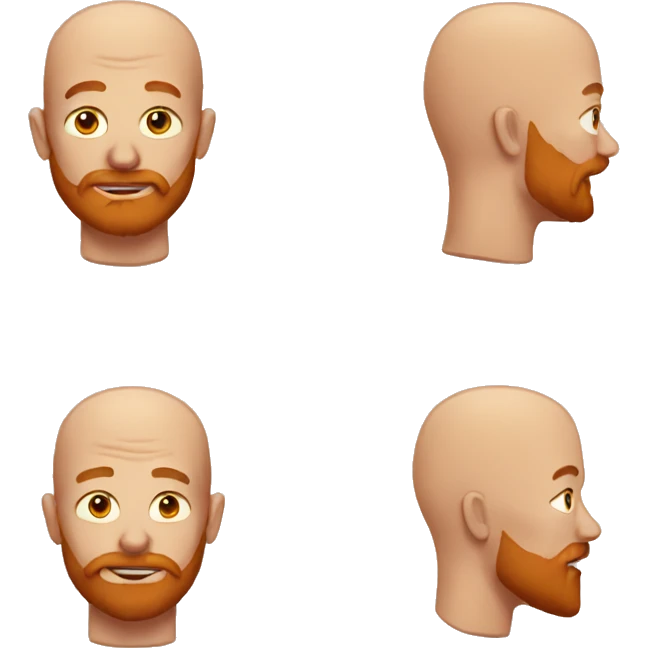 Bald with big red beard emoji