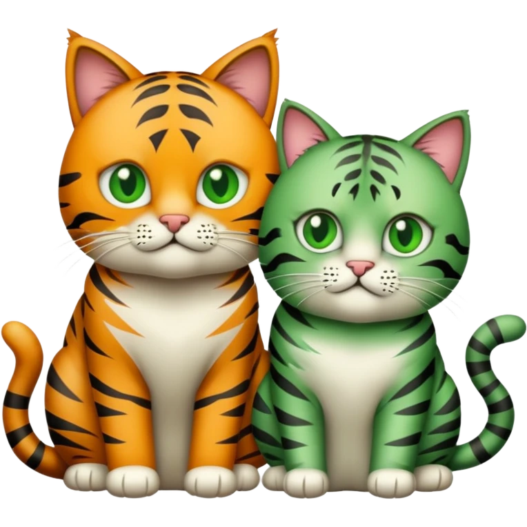 Deux chats qui se font un câlin  emoji