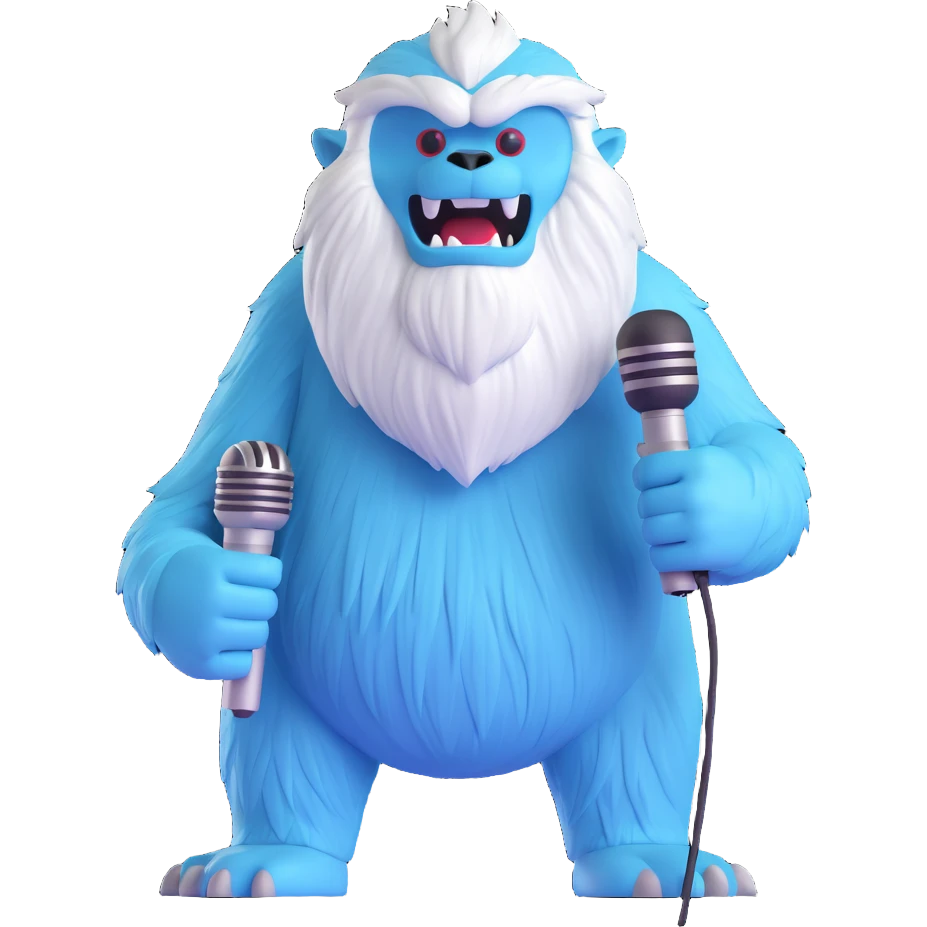 yeti, professional news reporter with microphone emoji