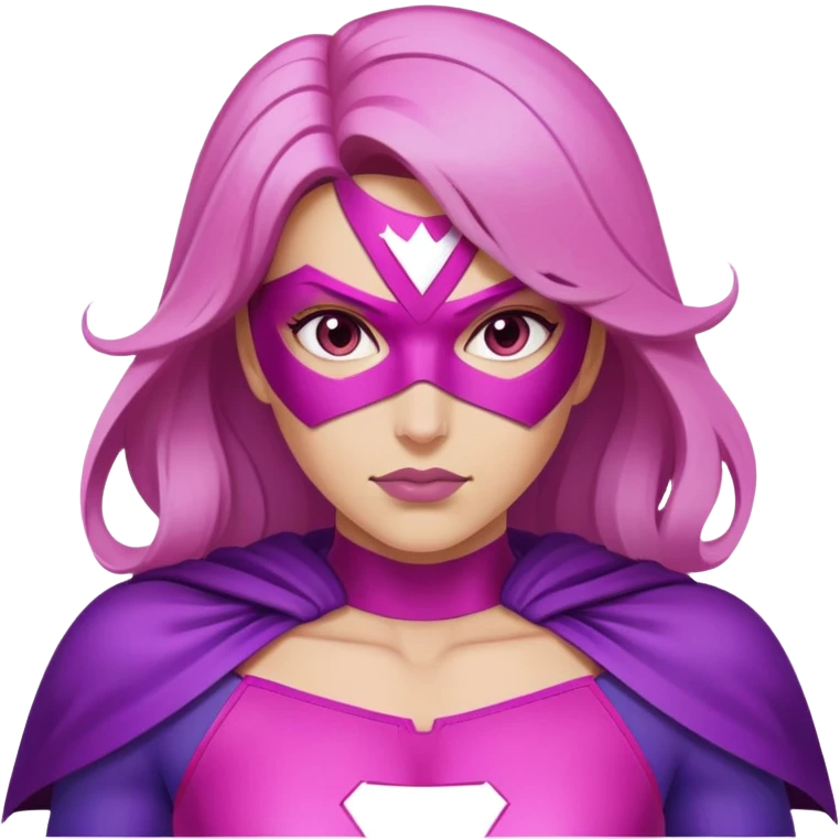 pink violet woman superhero power emoji