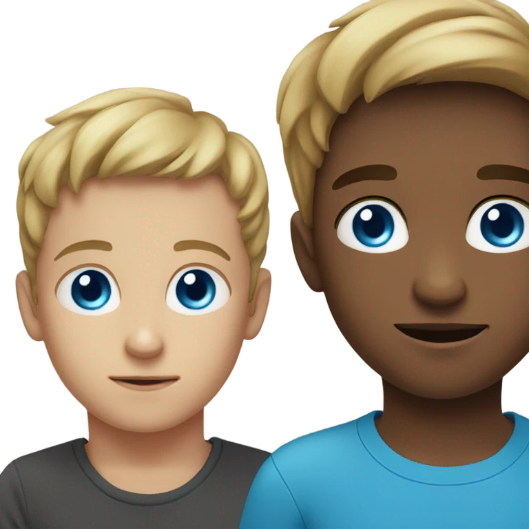 blue eyed boy and boy emoji