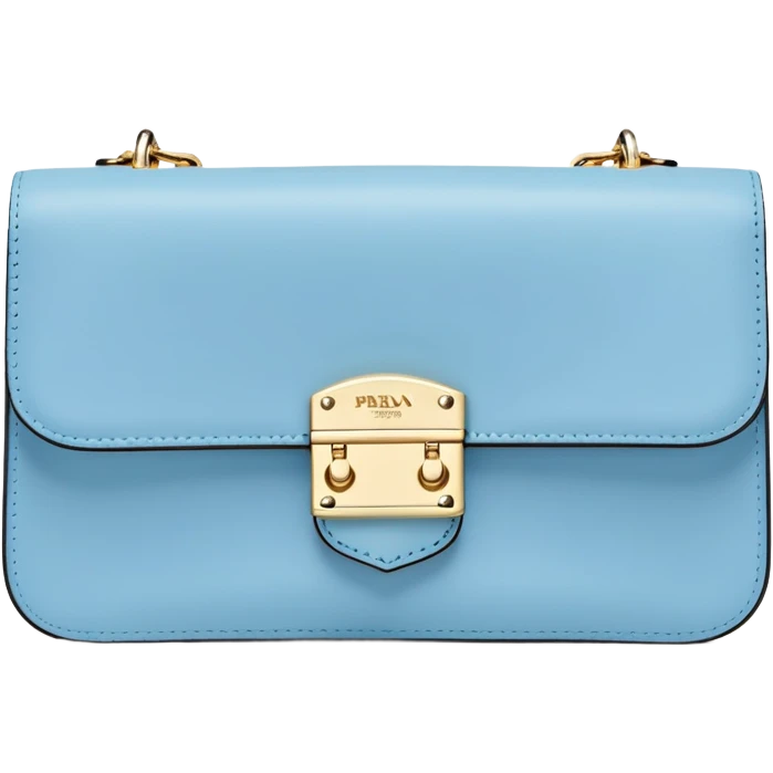 Light blue Prada clutch purse emoji