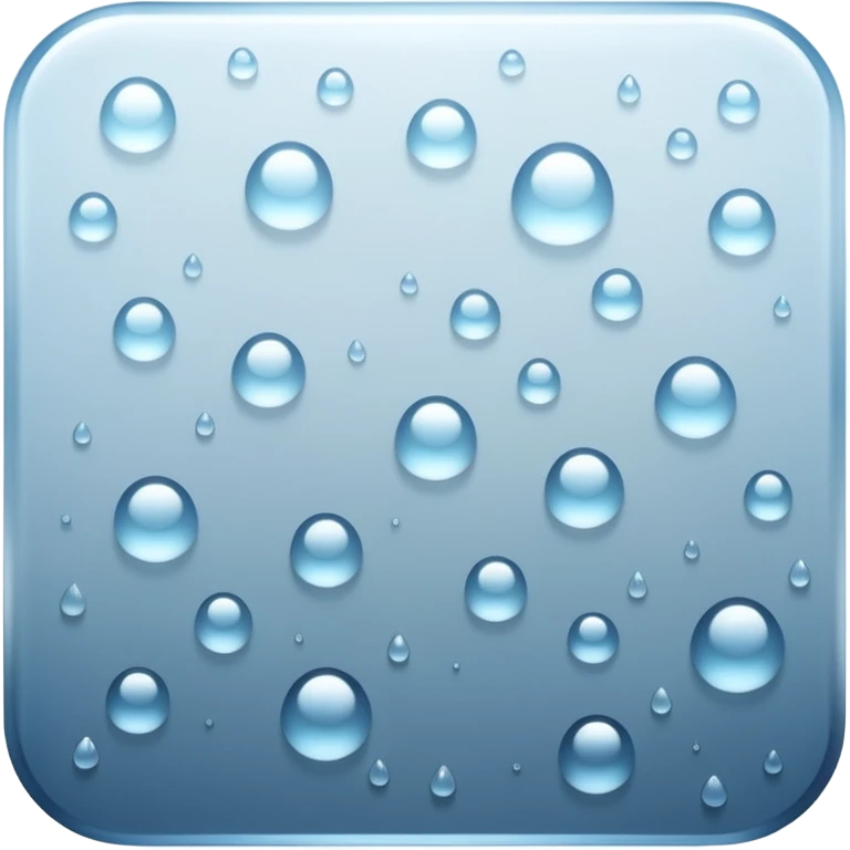 a close-up of a glass surface covered with small water droplets and light fog, as if from steam or humidity — some droplets sliding down slowly — soft reflections and blurred transparency give a realistic misty look — clean, glossy design with gentle lighting emoji