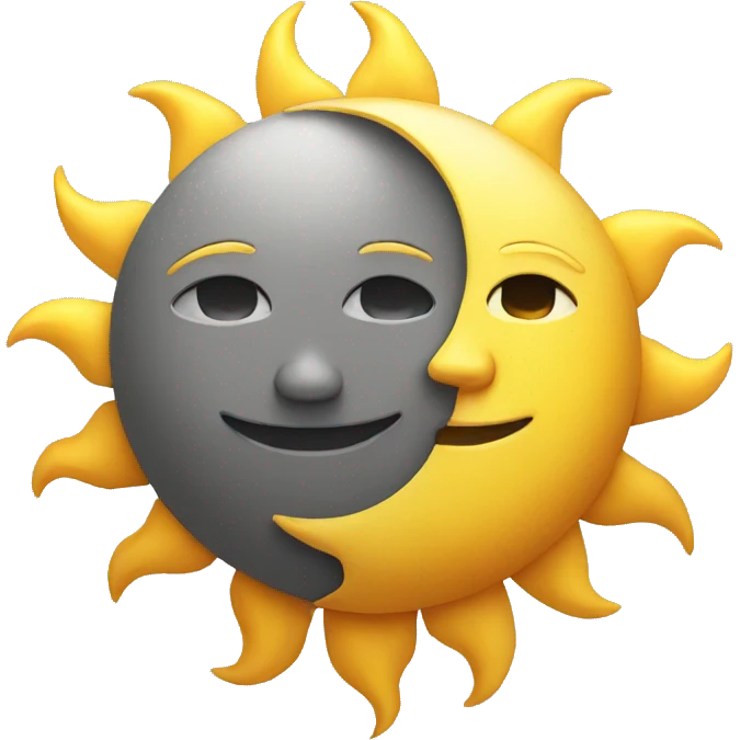 Sun and moon emoji
