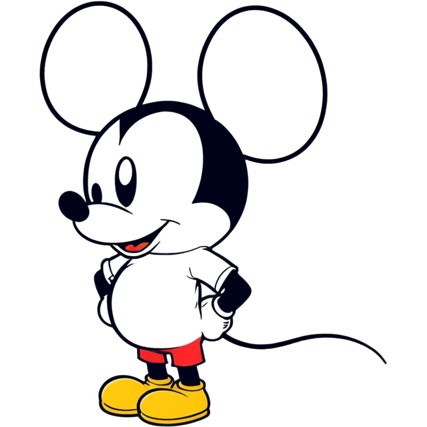 bum wearing mickey mouse shirt emoji