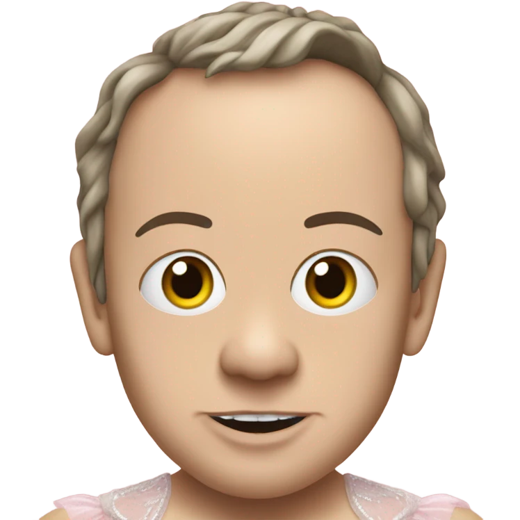 Warwick Davies dressed as a ballerina emoji