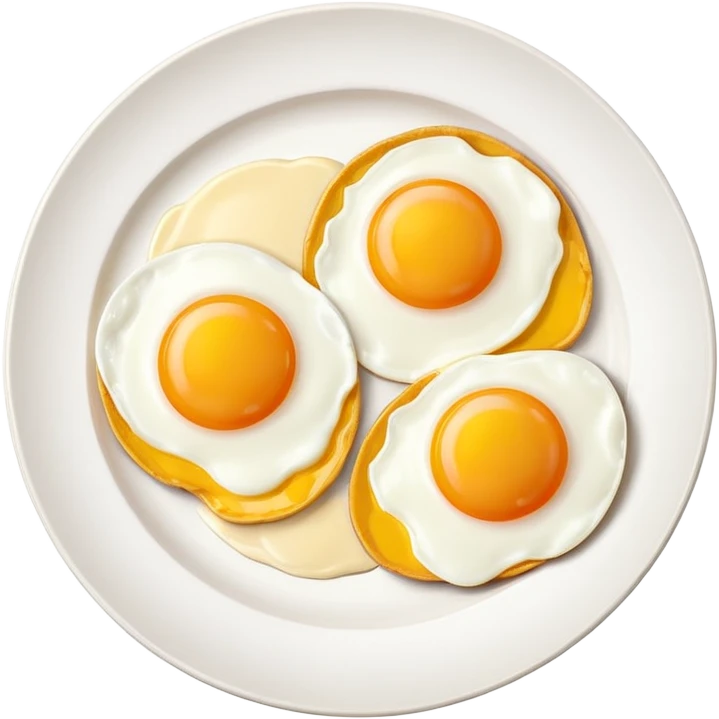 Two fried Eggs in a plate emoji