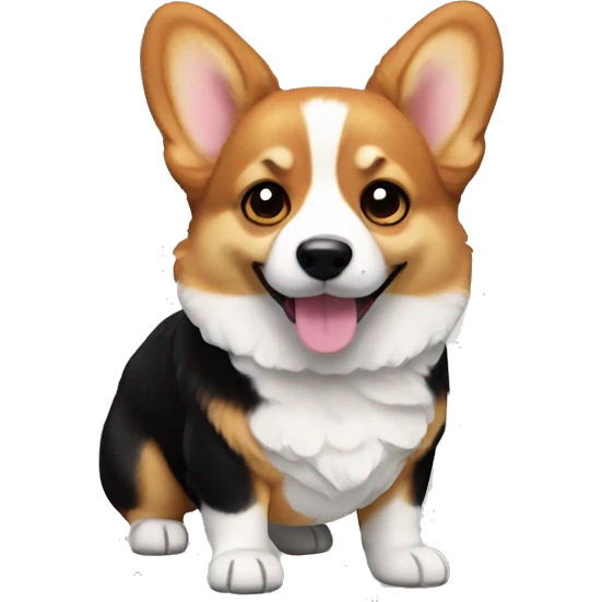 Corgi with black fur emoji