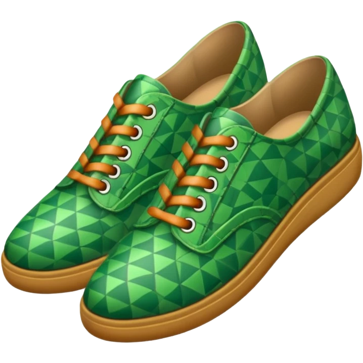 green patterned shoes  emoji
